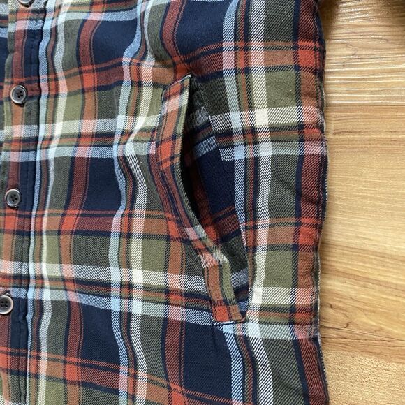 TAILOR VINTAGE Men's S Plaid Flannel Sherpa Fleece Lined Shacket Grunge Workwear - Picture 9 of 15